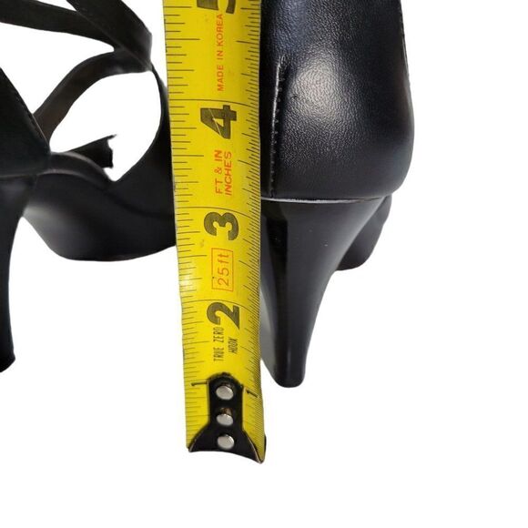 Nine West Black Jubilee Open Toe Heels (Size 9) - Picture 10 of 12